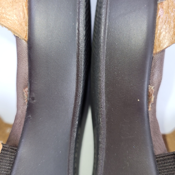 Munro American Walking Wedge Chunky Circle Strap Flat Slide In Sandle Shoe Sz 8 - Picture 11 of 13